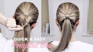 Easy Ponytail Bow 🎀 by Nina Starck [upl. by Antebi]