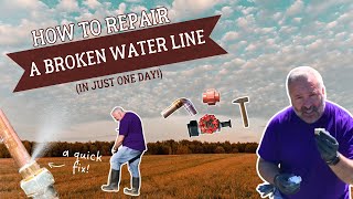 How to Repair a Broken Water Line [upl. by Ahsinrev]