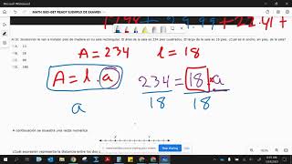 MATEMATICAS GED EJEMPLOS PARTE 1 [upl. by Anaig]