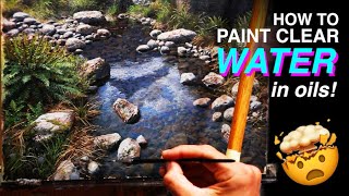 How to paint WATER in Oils  Painting realistic reflections [upl. by Lenee523]