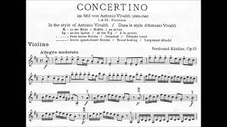 PARTITURA PARA VIOLINOConcertino Ferdinand KuchlerViolino [upl. by Renrew372]