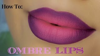 FUN amp EASY  OMBRE LIP TUTORIAL [upl. by Ssepmet507]