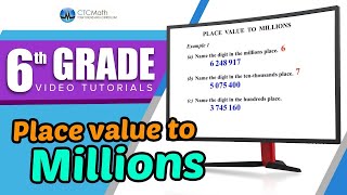 6th Grade Math Tutorials Place Value to Millions [upl. by Lenz573]