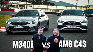 Track Challenge BMW M340i vs MercedesAMG C43 [upl. by Denbrook932]