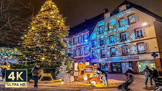 Haguenau France 🇫🇷 4K Christmas Market Walking Tour 2022 [upl. by Rekyr]