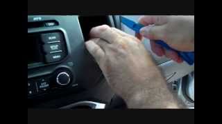 Kia Rio car Stereo radio cd Removal 2012  2016  Car Stereo HELP [upl. by Tur]