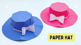 DIY MINI PAPER HAT  How To Make Hat With Paper  Paper Craft  Easy craft ideas  Origami Hat [upl. by Bradstreet965]