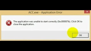 Accexe Application ERROR0xc000007b [upl. by Neu]