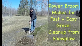 Gravel Cleanup with a Power Paddle Broom Review [upl. by Fitzhugh]