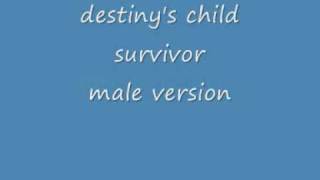 destinys child  survivor male version  LYRICS [upl. by Sitoiyanap731]