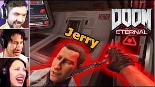 GAMERS REACT To DOOMGUY MEETING HUMANS  Phobos  DOOM Eternal Reaction [upl. by Sancho]