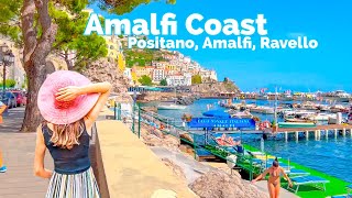 Amalfi Coast Italy 🇮🇹  Positano  Amalfi  Ravello  4K HDR 60fps Walking Tour [upl. by Kraska]