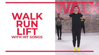 Walk Run Lift with Hit Songs  45 Minute Workout [upl. by Atniuq]