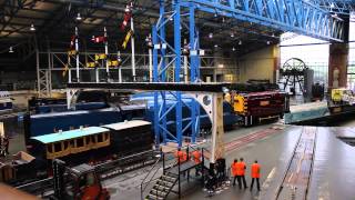 Bittern is shunted into place ahead of Mallard 75 celebrations [upl. by Sualohcin]