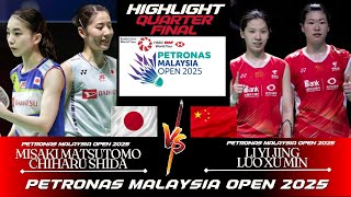 Misaki MATSUTOMOChiharu SHIDA JPN vs LI Yi JingLUO Xu Min CHN  MALAYSIA OPEN 2025 Badminton [upl. by Aznerol]