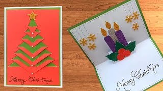 Handmade Christmas Greeting Cards  Christmas Pop Up Card [upl. by Lothario957]