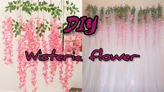 DIY Wisteria Flower  How To Make Wisteria Artificial Wisteria Flower Fake Plant Artificial Plant [upl. by Anitsrhc840]