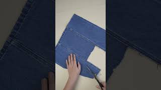 Transform old jeans into a crescent bag sewing diy handmade upcycling [upl. by Anoerb]