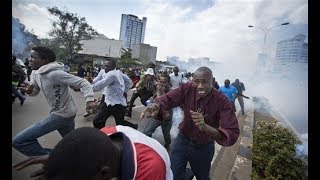 BREAKING NEWS Police engage protesting Marikiti traders in running battles [upl. by Aneehsit989]