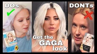 How to dye your own hair platinum blonde at home 2021  GAGA style  Garnier Nutrisse ultra blonde [upl. by Ennoid535]