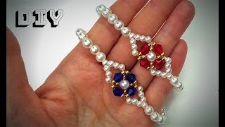 DIY beaded braceletssimple and elegant  How to make jewelry easy beading for beginners [upl. by Ilke]