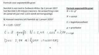 Formule voor exponentiële groei 3 HAVO amp 3 VWO [upl. by Docila]