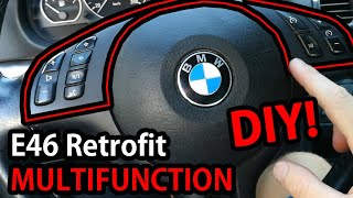 E46 Multifunction Steering Wheel Retrofit DIY Guide with Radio and Cruise Control Buttons [upl. by Ydollem856]