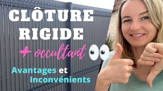 CLÔTURE rigide avec OCCULTANT  avantages et inconvénients [upl. by Barbra]