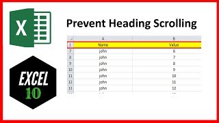 How to prevent top row from scrolling in excel [upl. by Hildebrandt]