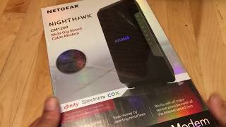 NETGEAR Nighthawk 32 x 8 DOCSIS 31 Cable Modem RCN ISP 4 GiG Ports CM1200100NAS  092019 [upl. by Nal]