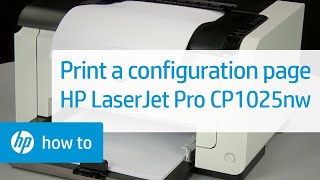 Printing a Configuration Page  HP LaserJet Pro CP1025nw Color Printer  HP [upl. by Allissa]