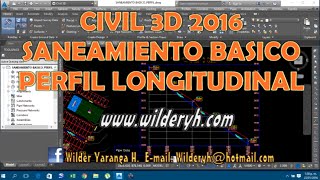 SANEAMIENTO BÁSICO ǀ PERFIL LONGITUDINAL ǀ CIVIL 3D 2015  2025 SB 22 [upl. by Randi899]