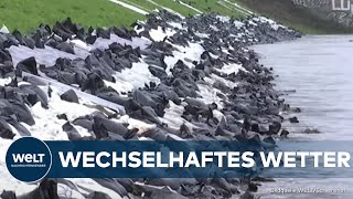 DEUTSCHLAND Sturmfluten und Hochwasser Angespannte WetterLage in mehreren Regionen [upl. by Htebirol623]