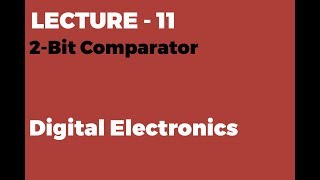 2 Bit Comparator Combinational Circuit [upl. by Malory]