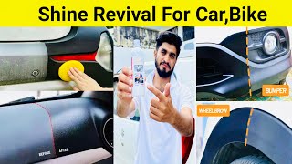 Shine Revival For CarBike  Atraso Shine revival Polish  plastic polish  Dashboard Polish [upl. by Hamlen]