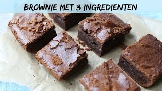 NUTELLA BROWNIE MET 3 INGREDIËNTEN  LEKKER EN SIMPEL [upl. by Schwenk352]