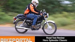 Hero Splendor Pro Classic Test Ride Review  Bikeportal [upl. by Ahsiat]