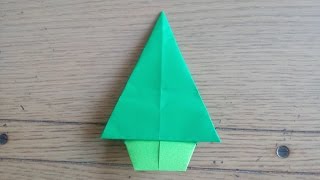 origami facile  sapin de Noël christmas tree by Alexandre 6 ans [upl. by Noelle]