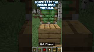 quotEasy 1x2 Piston Door Tutorial  Quick Minecraft Redstone Buildquot [upl. by Wise]