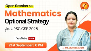 Mathematics Optional Strategy for UPSC CSE 2025  Vajiram amp Ravi [upl. by Gatias130]