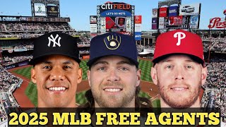 2025 MLB FREE AGENTS PREVIEW  MLB TRADE RUMORS [upl. by Nue832]