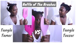 The Tangle Tamer Ultra vs The Tangle Teezer  Detangling Brush Comparison amp Review [upl. by Ahaelam]