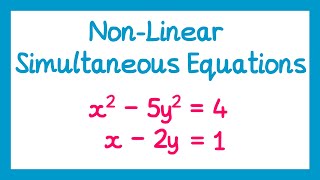 NonLinear Simultaneous Equations  GCSE Higher Maths [upl. by Anahpos]