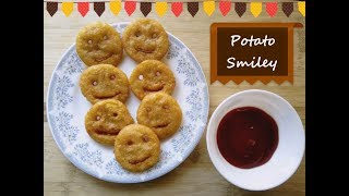 Homemade mccain smiles recipe  How to make potato smiles mccain eveningsnack potatosnack [upl. by Blodget]