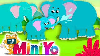 Elephant Family Song  Animal Songs  Rhymes for Children [upl. by Ecnerret]