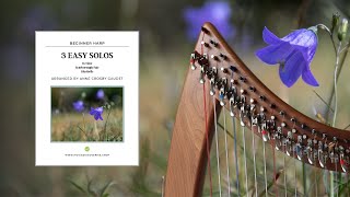 IN TIME  SCARBOROUGH FAIR  BLUEBELLS 3 Easy Harp Solos for 19 strings [upl. by Breen]