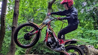 Summer trials on TRS 125 and Oset 20 at round rocket trials bike dirtbike stunts motovlog trs [upl. by Drofnil]