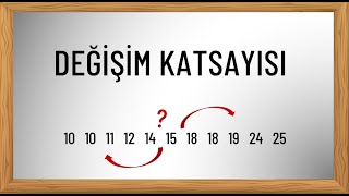 Değişim Katsayısı Varyasyon Katsayısı [upl. by Mohorva]