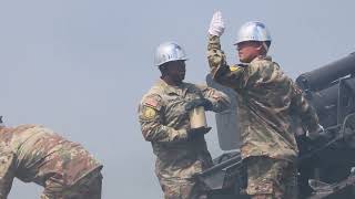 21 Gun Salute with Cannons for DDay 80th Anniversary [upl. by Fariss628]