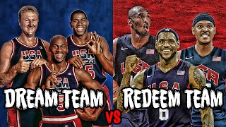 WHAT IF THE 1992 DREAM TEAM PLAYED THE 2008 REDEEM TEAM [upl. by Hoj]